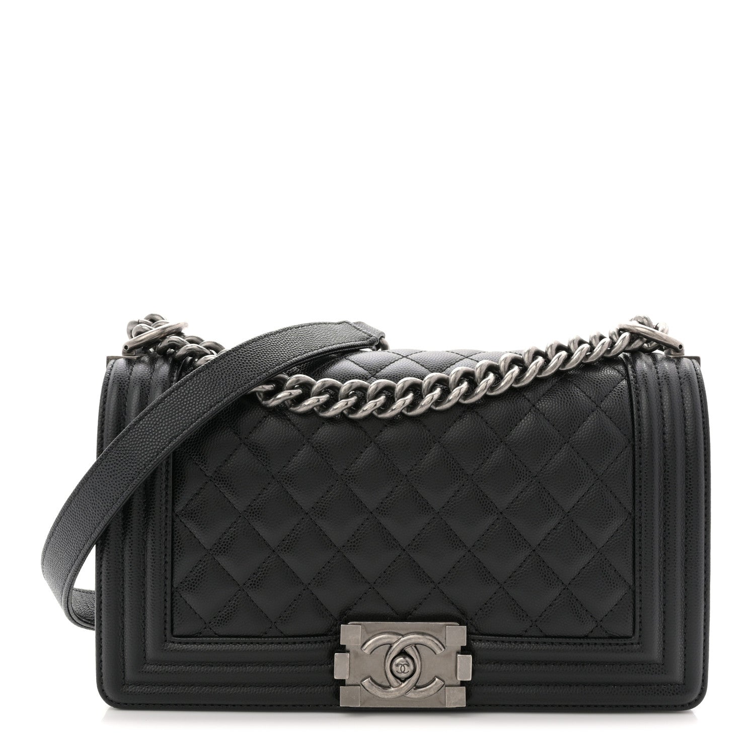 Chanel Caviar Quilted Medium Boy Flap Black 1 of 11