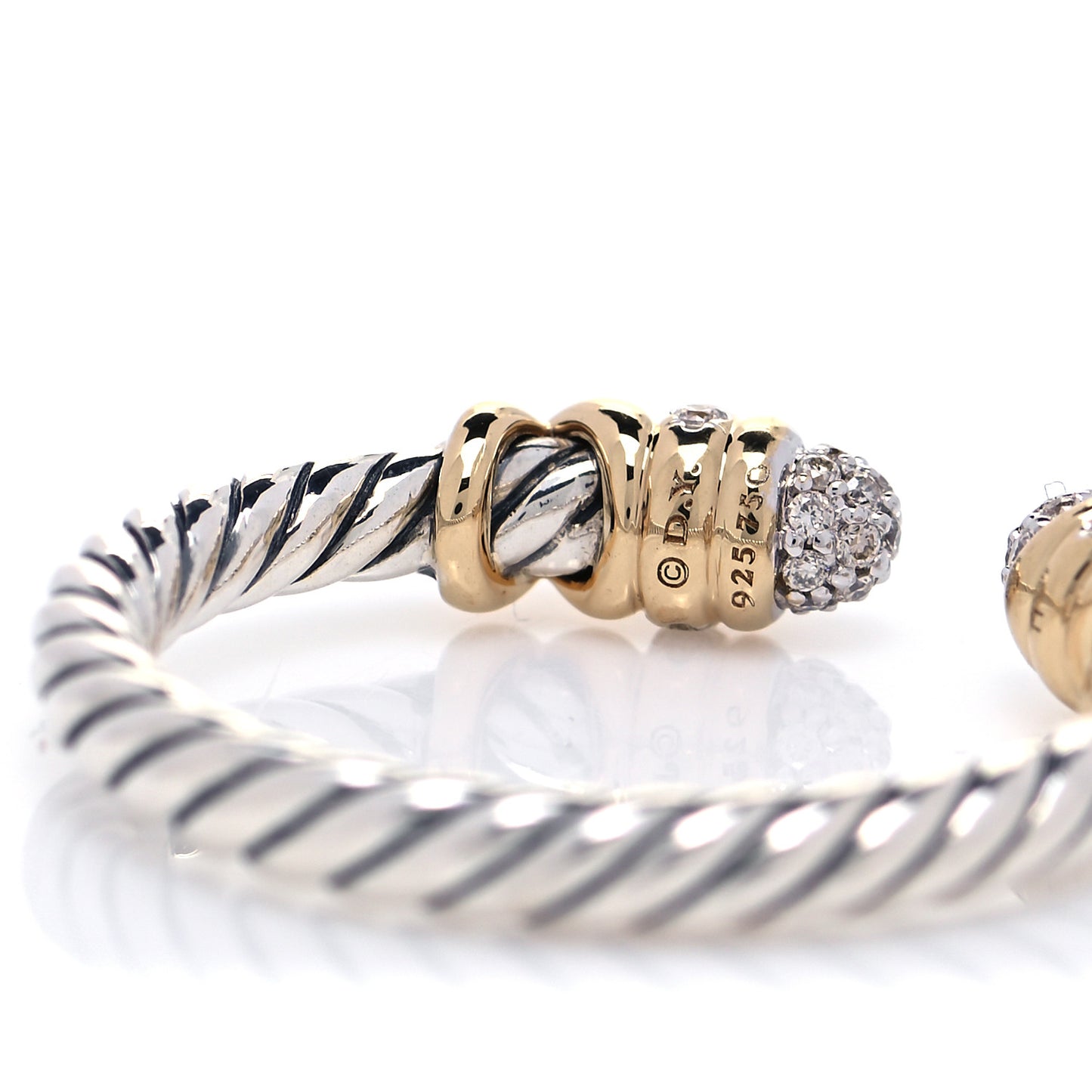 Sterling Silver 18K Yellow Gold Diamond Petite Helena Ring 50 5.5