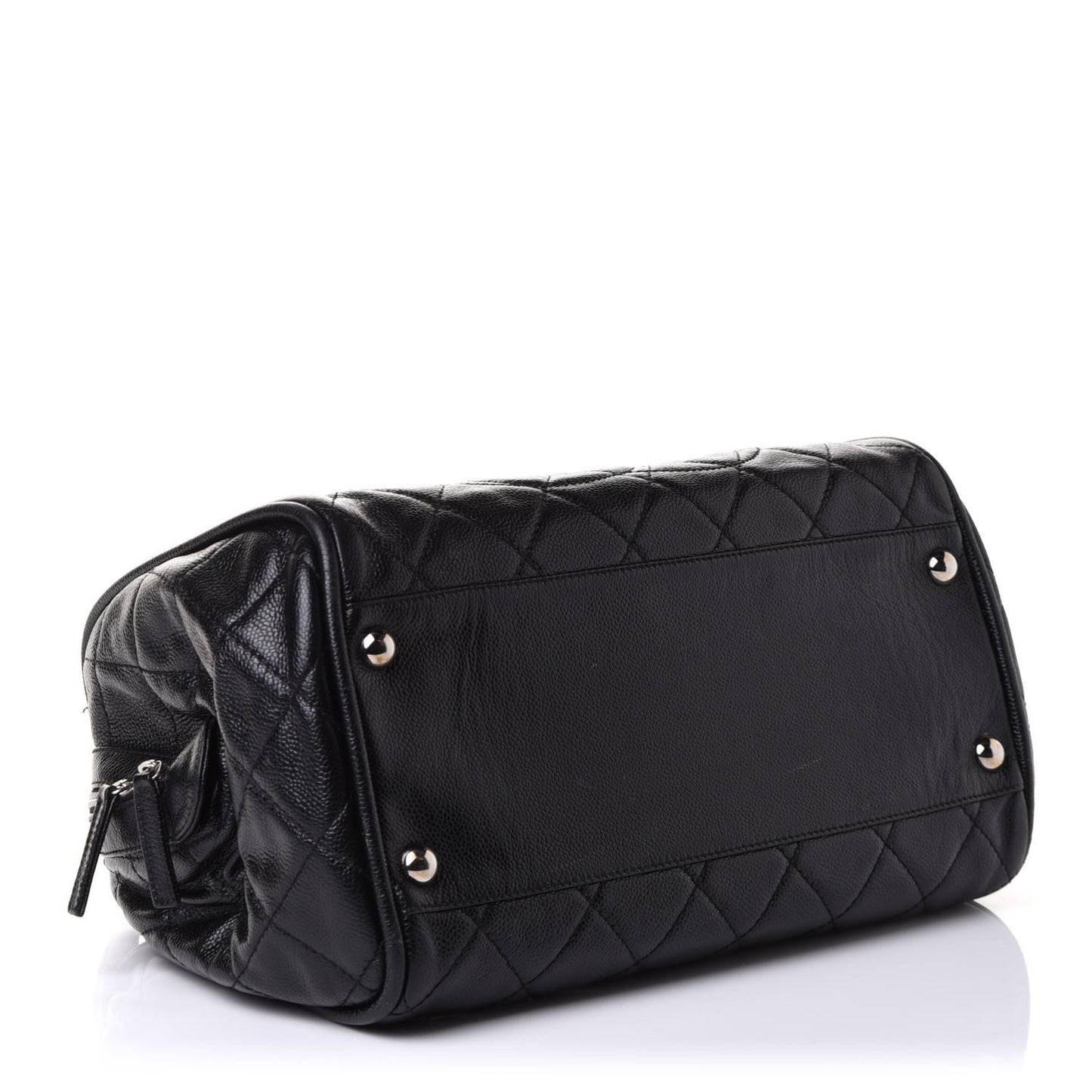 Caviar Quilted CC Timeless Bowler Black