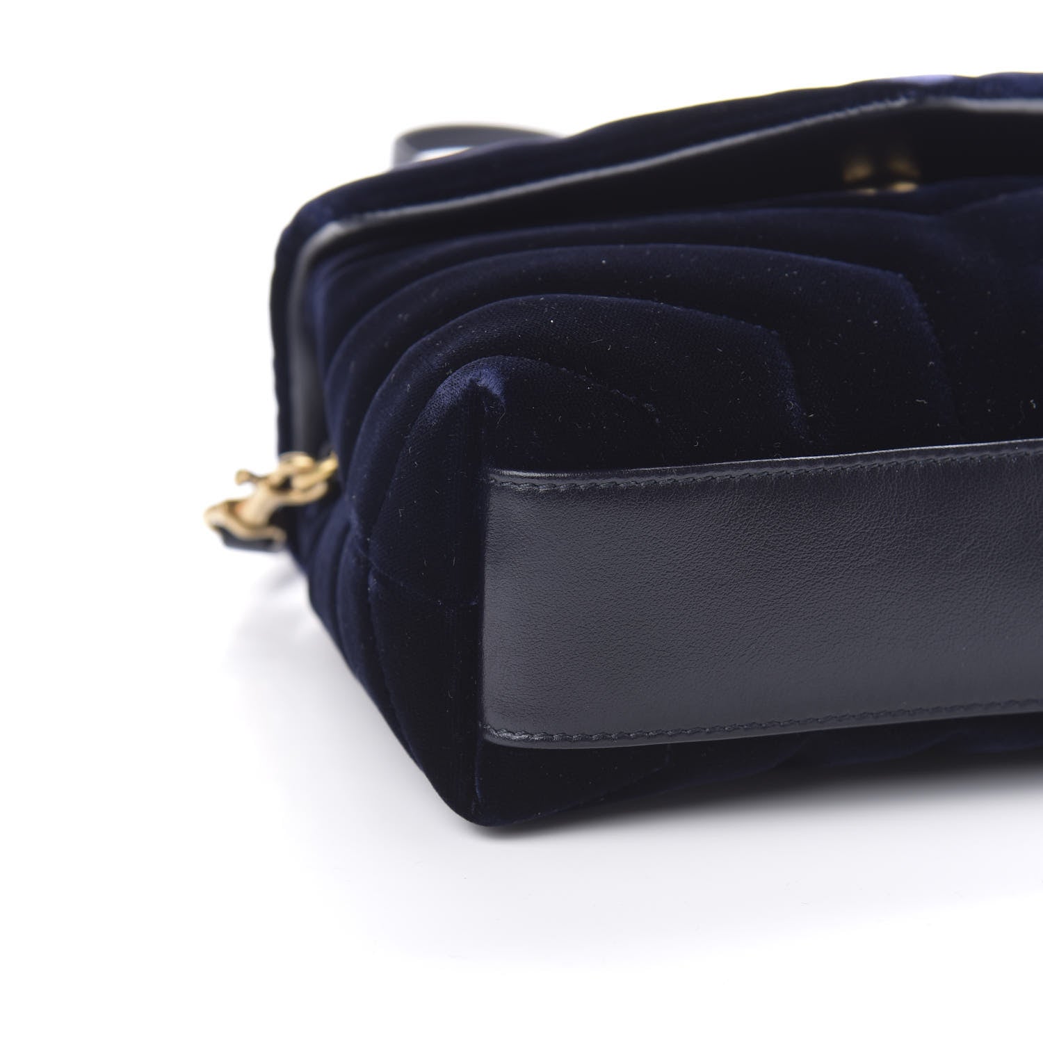 Saint Laurent Velvet Y Quilted Monogram Toy Loulou Crossbody Navy 8 of 11