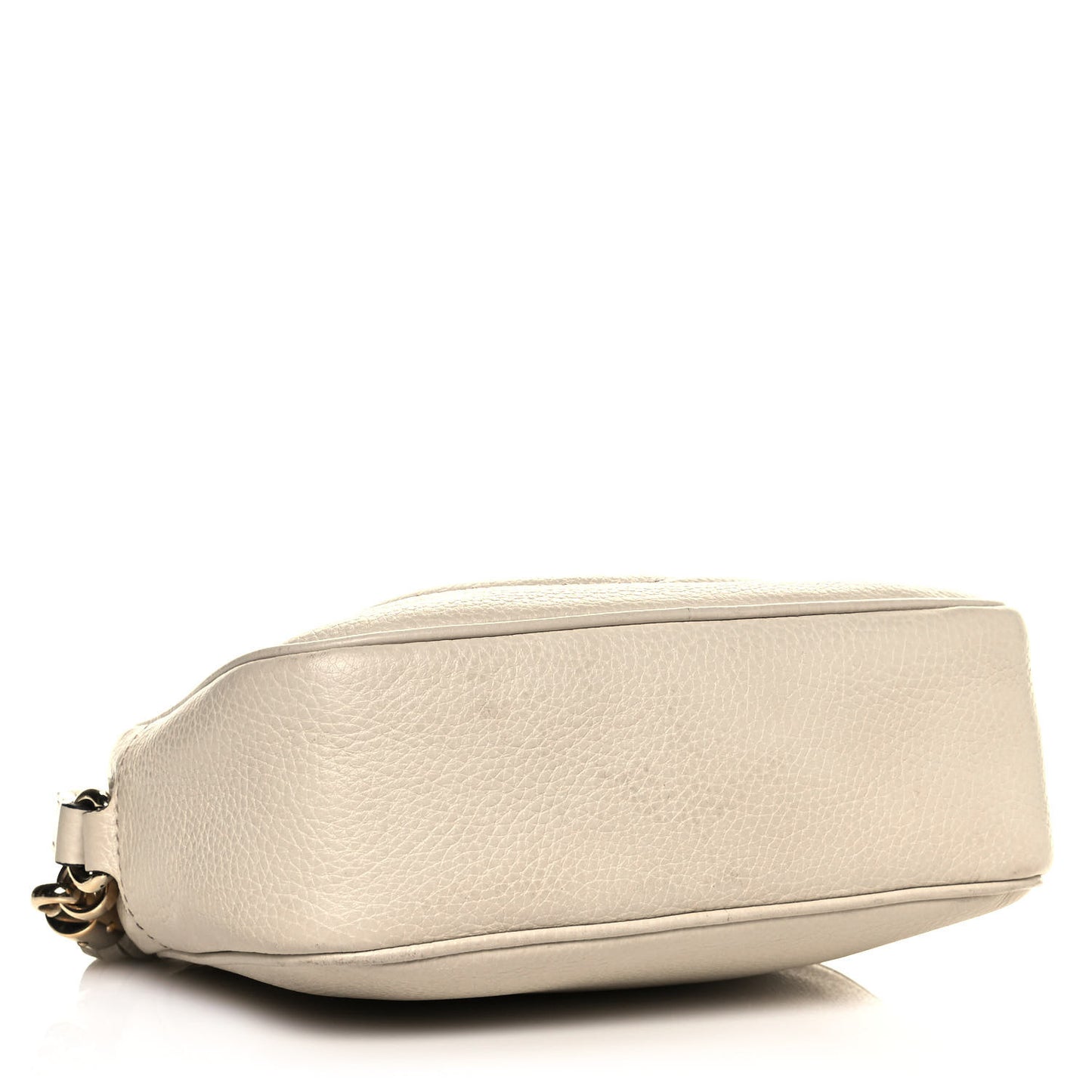 Pebbled Calfskin Small Soho Disco Bag Off White
