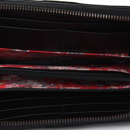 Gucci Calfskin Web Trapuntata GG Zip Around Wallet Black 5 of 12