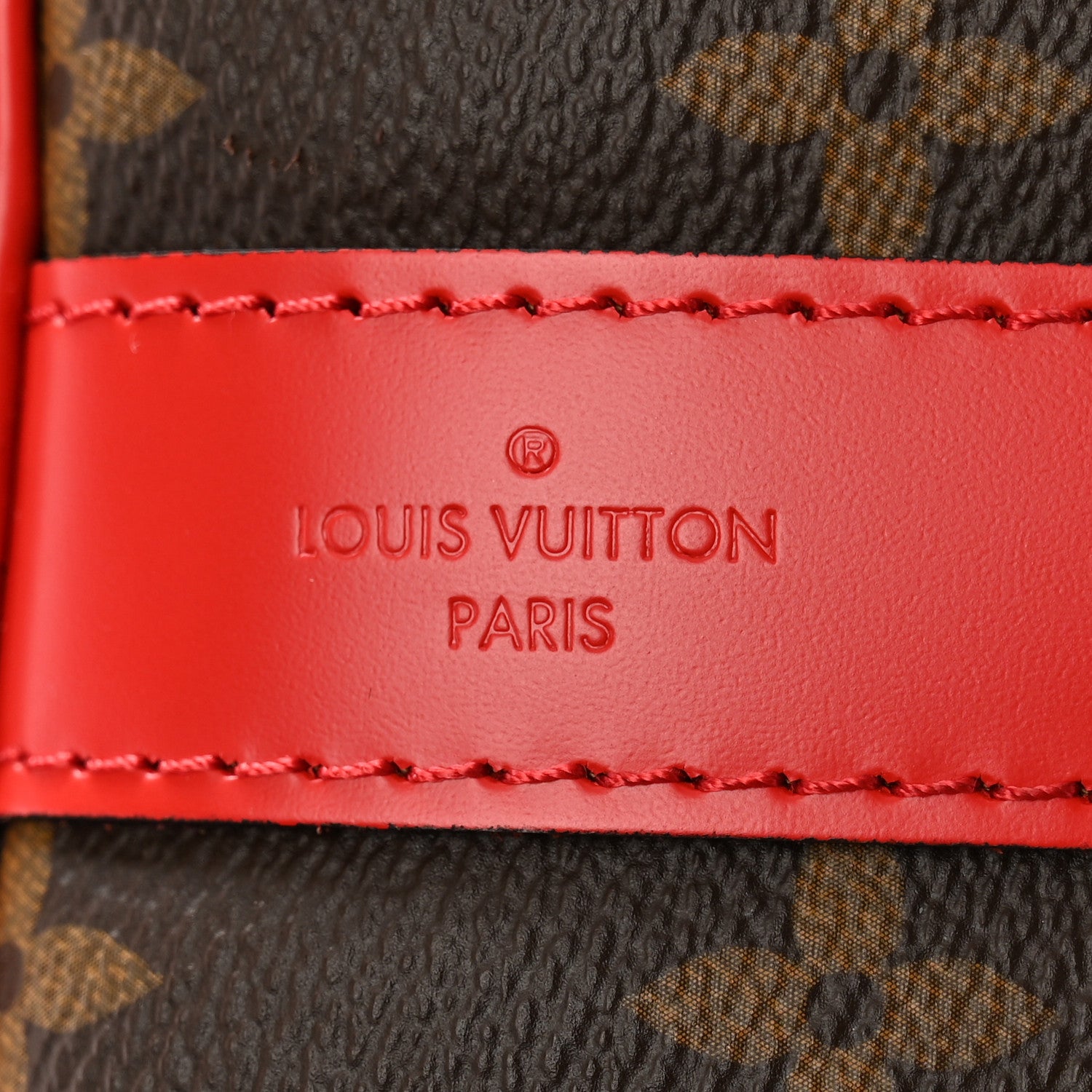 Louis Vuitton Calfskin Monogram Keepall Bandouliere 50 Coquelicot 6 of 11