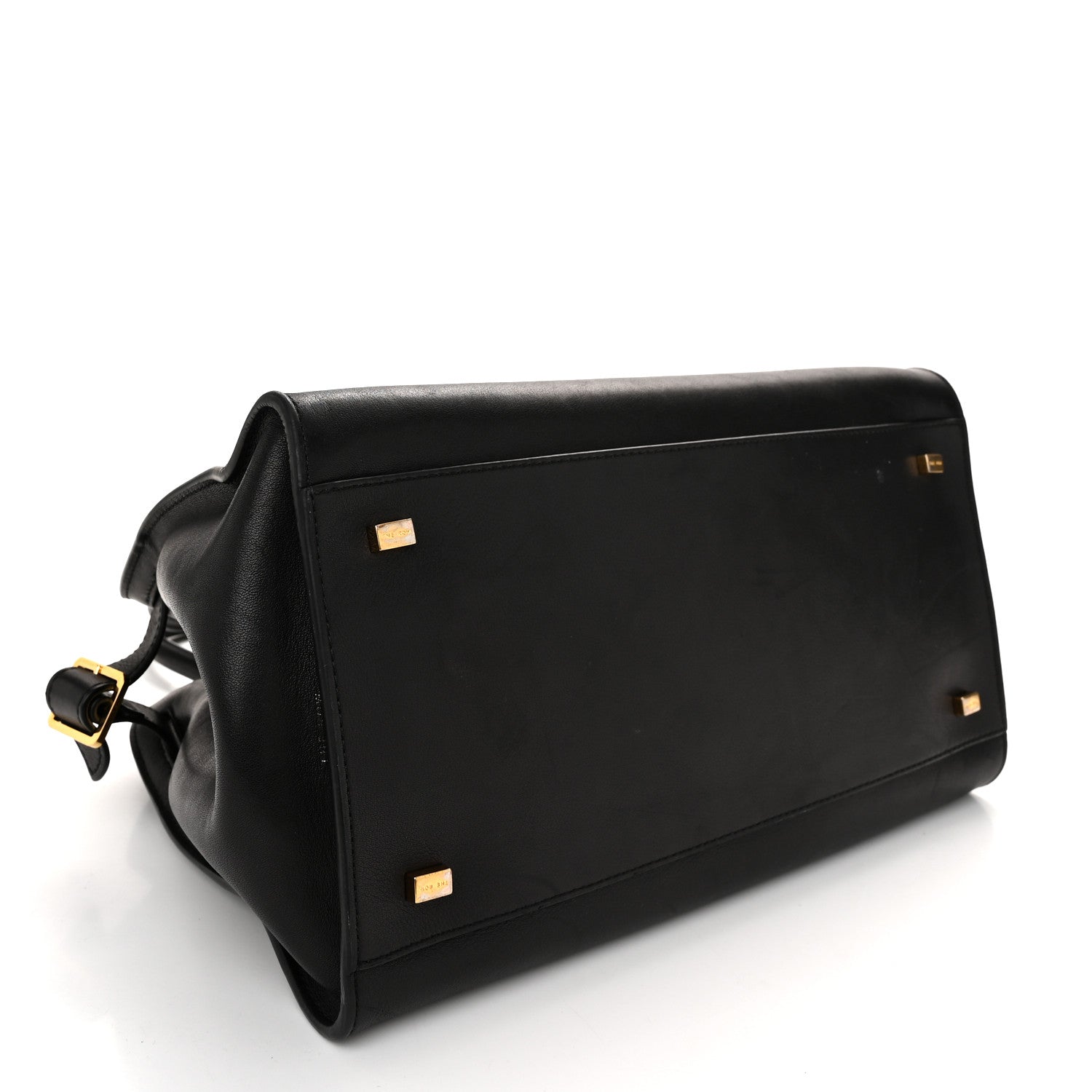 The Row Polished Saddle Calfskin Soft Margaux 12 Black 4 of 12