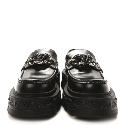 Louis Vuitton Calfskin Baroque Mens LV Loafers 9 Black 3 of 9
