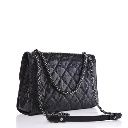 Chanel Crumpled Grained Calfskin Medium CC Crave Flap Black 3 of 15