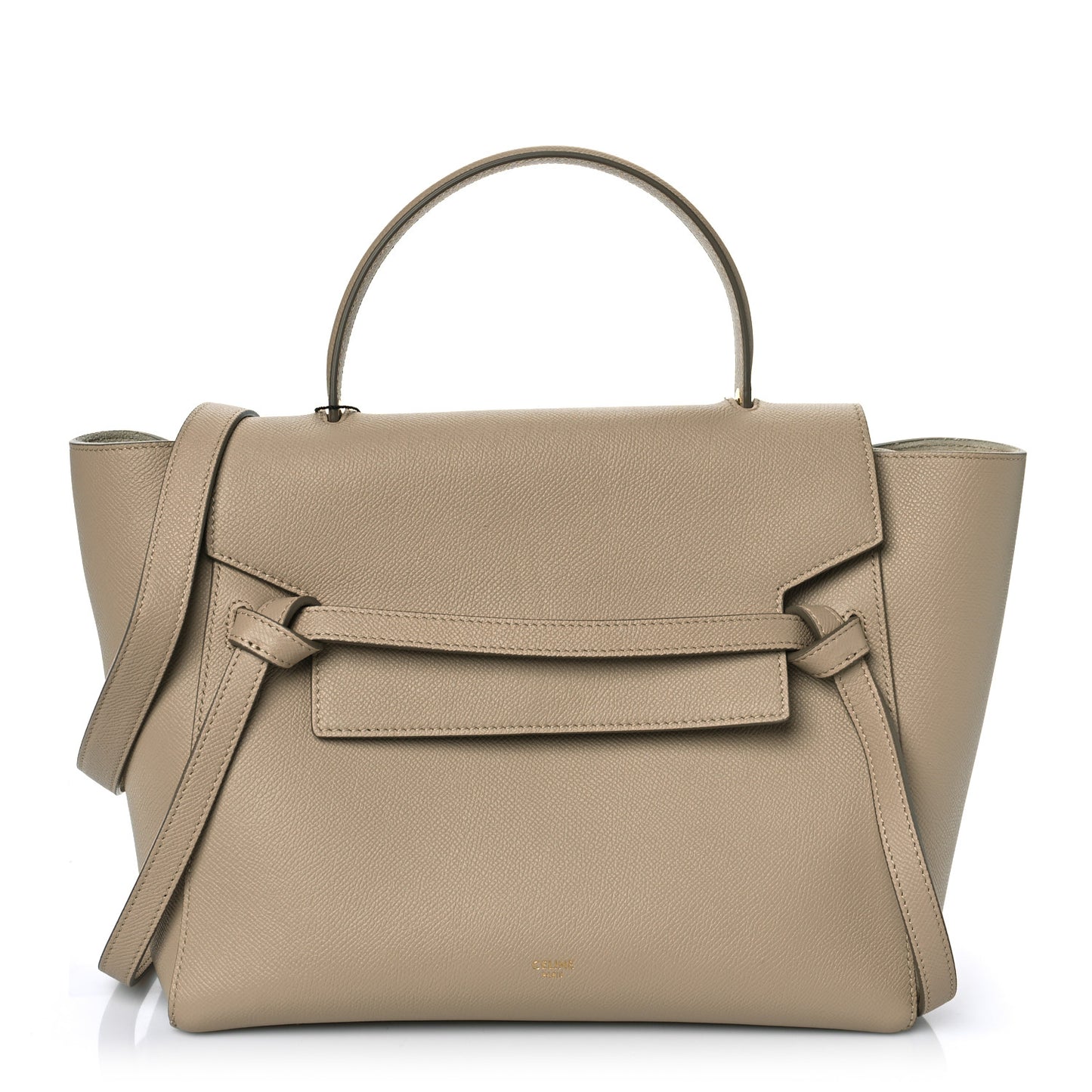 Grained Calfskin Mini Belt Bag Light Taupe