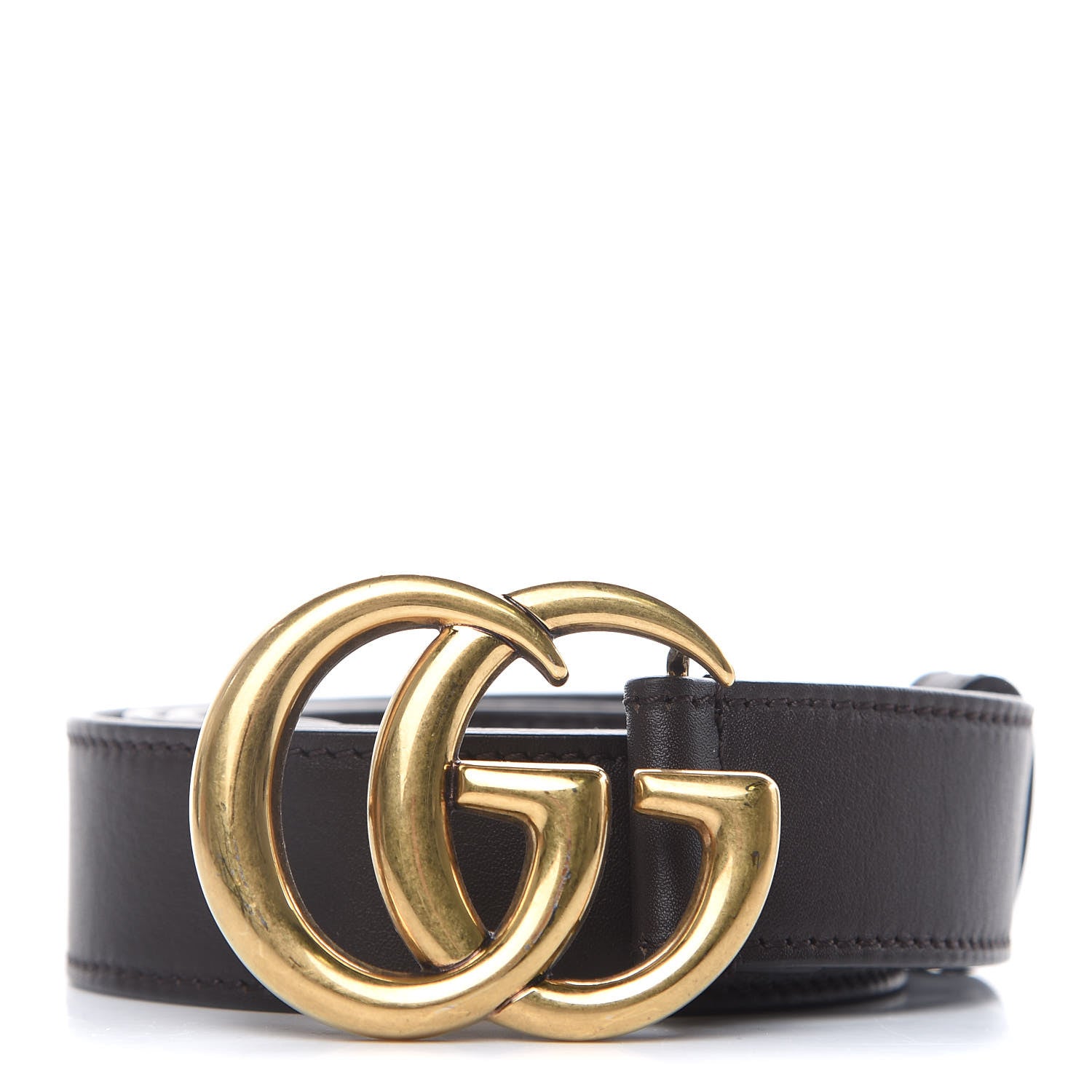 Gucci Moon Calfskin Double G 30mm Belt 90 36 Dark Cocoa 1 of 7