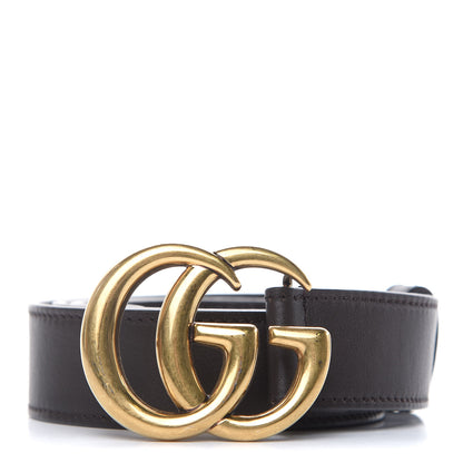 Gucci Moon Calfskin Double G 30mm Belt 90 36 Dark Cocoa 1 of 7