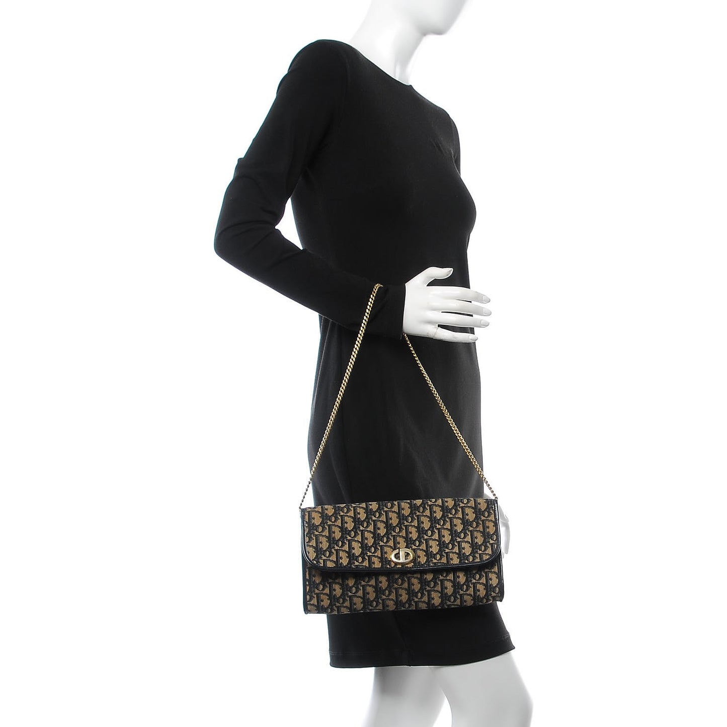 Monogram Convertible Clutch Navy Blue