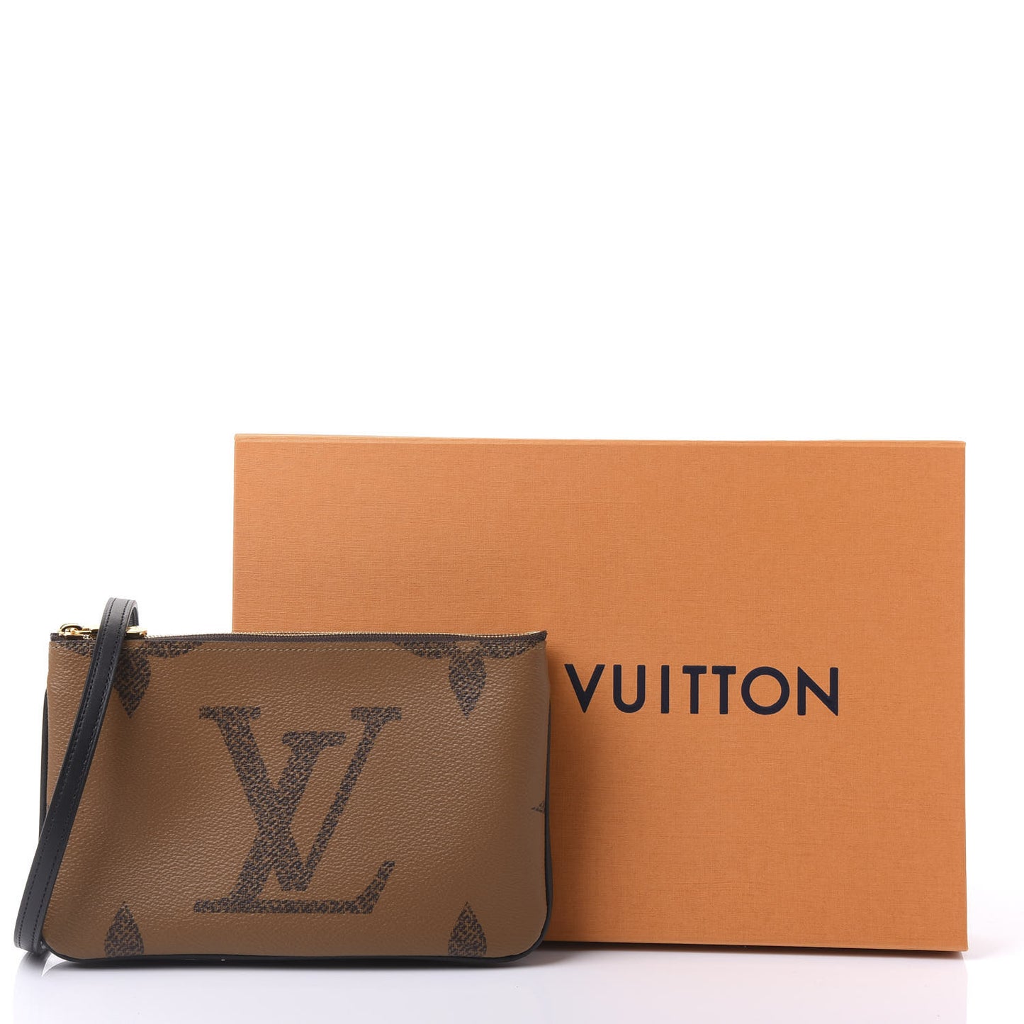 Reverse Monogram Giant Double Zip Pochette
