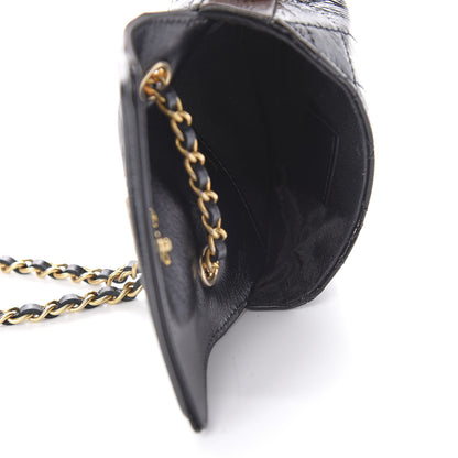 Chanel Shiny Aged Calfskin Quilted Waist Belt Bag Black 6 of 12