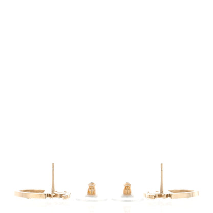 Chanel Crystal CC Sergeant Chanel Earrings Gold 4 of 5