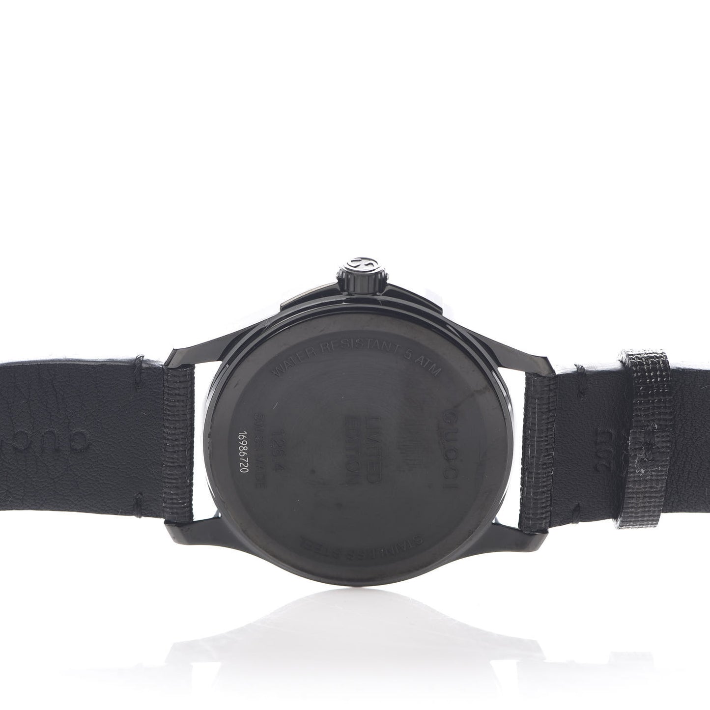 PVD Stainless Steel Canvas 38mm G-Timeless Ghost Quartz Watch Black