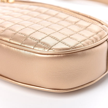 Celine Laminated Calfskin Quilted Small C Charm Bag Gold 6 of 10