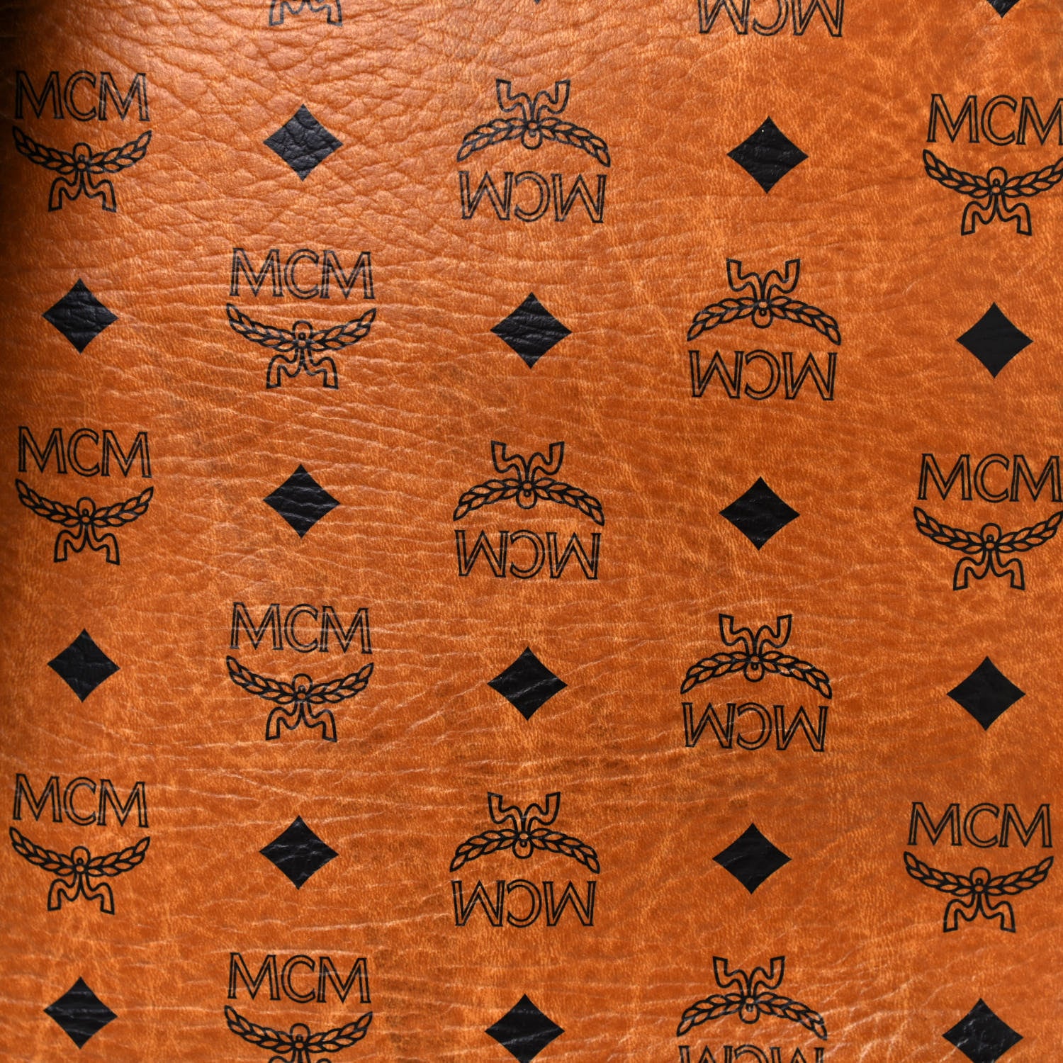 MCM Visetos Studded Medium Dual Stark Backpack Cognac Black 16 of 16