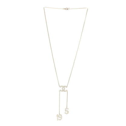 Chanel Crystal CC N°5 N°19 Necklace Gold 3 of 5