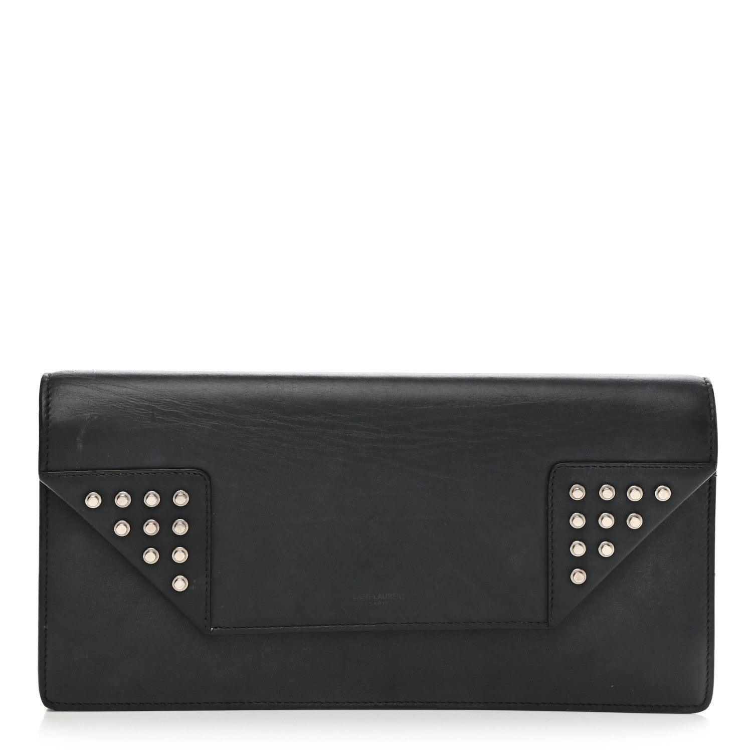 Saint Laurent Calfskin Studded Betty Clutch Black 1 of 13