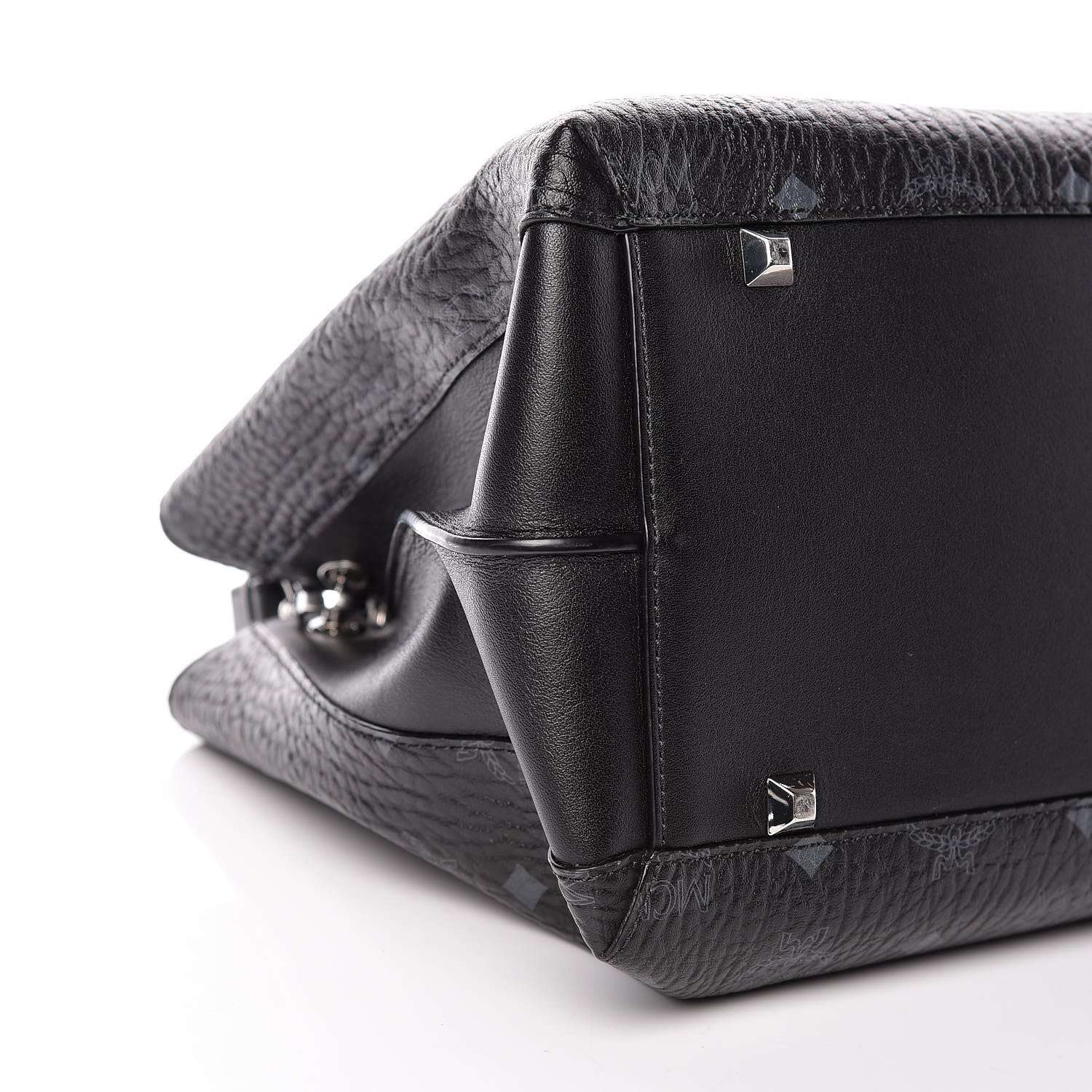 MCM Visetos Large Essential Tote Black 6 of 14