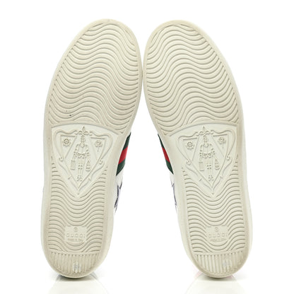Gucci Calfskin Ayers Web Star Embroidered Womens Ace Sneakers 39.5 White Multi 5 of 12
