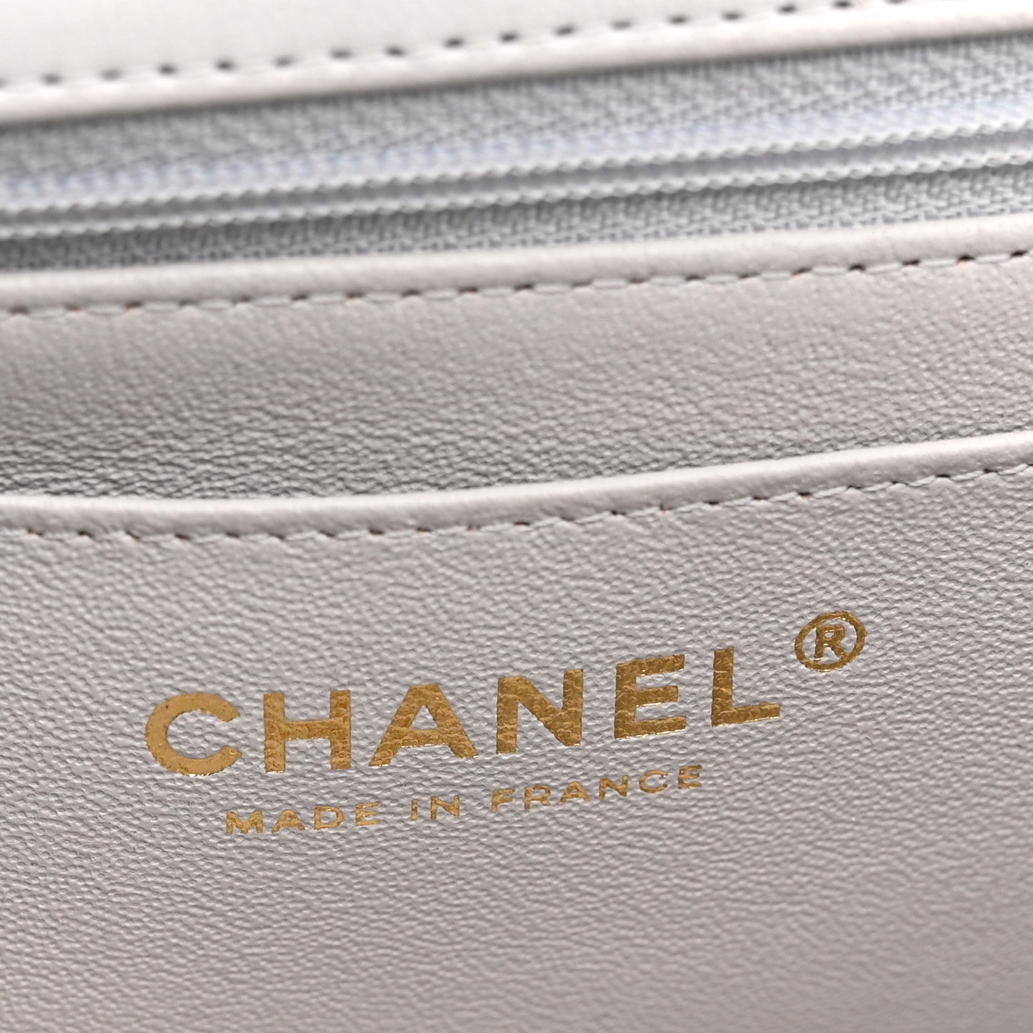 Chanel Lambskin Quilted Mini Top Handle Rectangular Flap Grey 5 of 10
