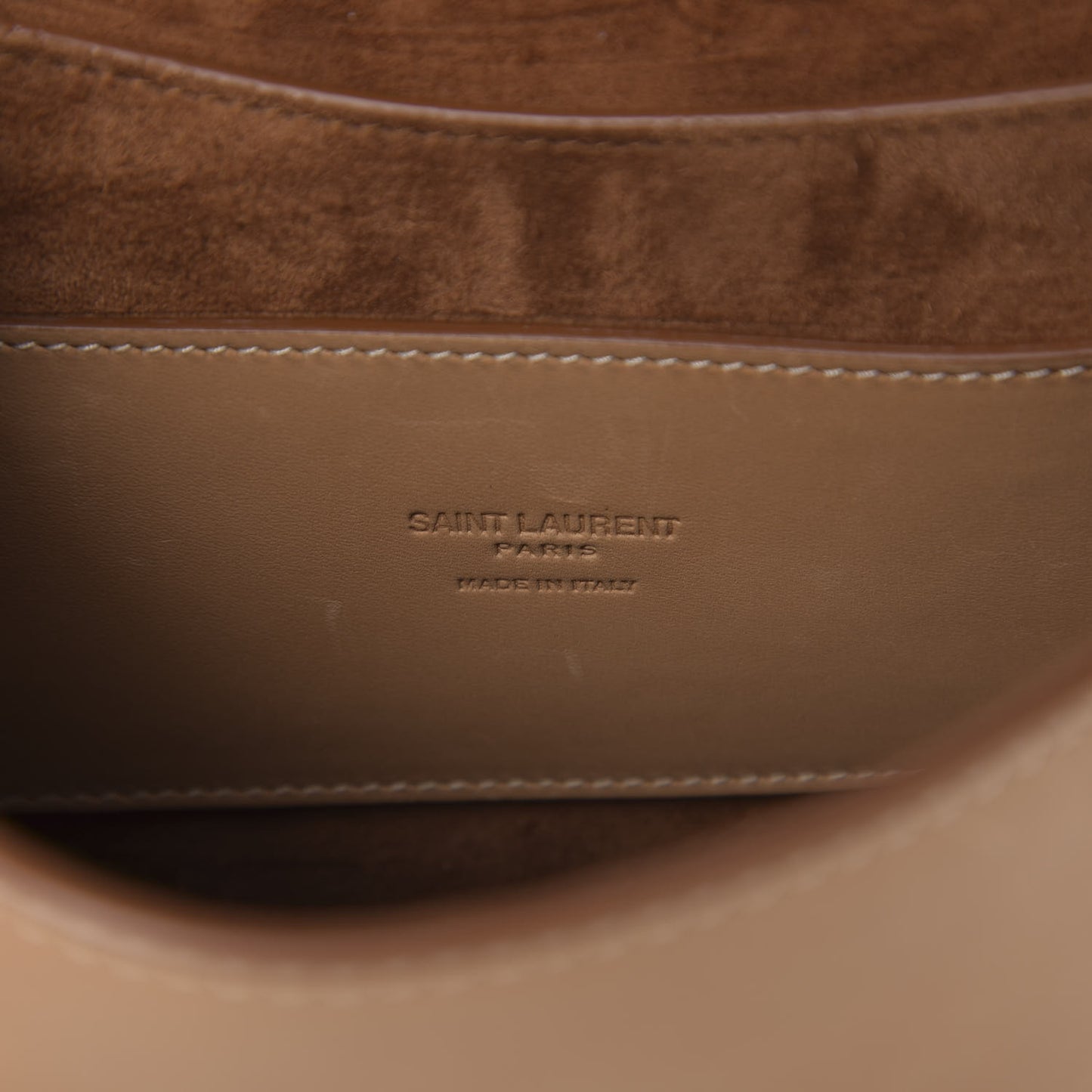Smooth Vintage Calfskin Small Kaia Satchel Brown Gold
