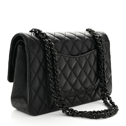 Chanel Lambskin Quilted Medium Double Flap So Black 3 of 11