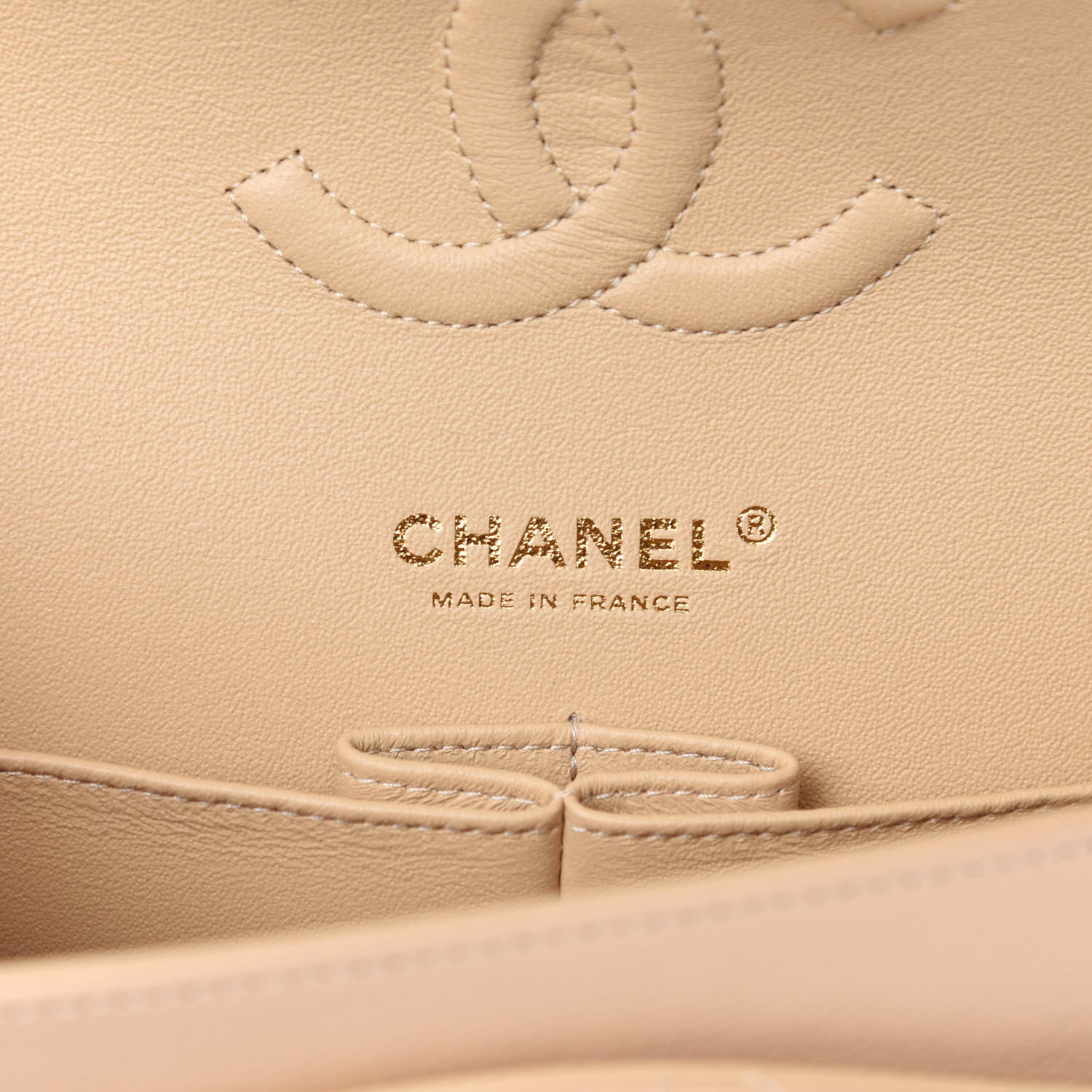 Chanel Caviar Quilted Medium Double Flap Beige 8 of 11