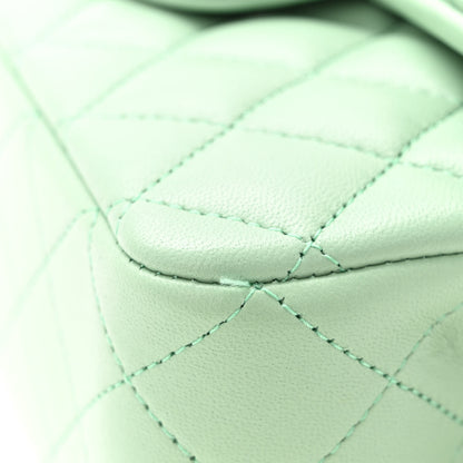 Chanel Lambskin Quilted Mini Top Handle Rectangular Flap Light Green 11 of 12