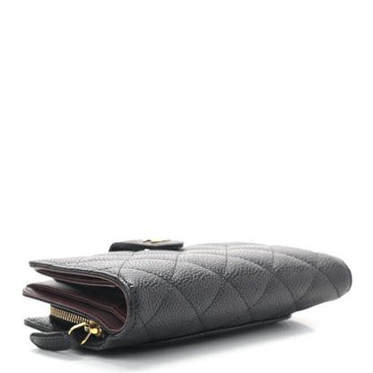 Chanel Caviar Quilted Zipped Pocket Wallet Black 4 of 9