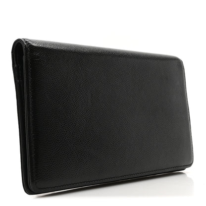 Chanel Caviar CC Yen Wallet Black 3 of 9