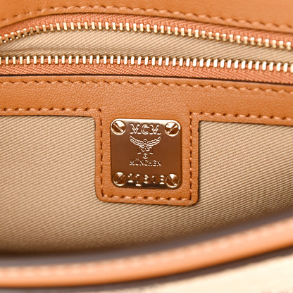 MCM Metallic Visetos Medium Millie Crossbody Bag Berlin Gold 6 of 8