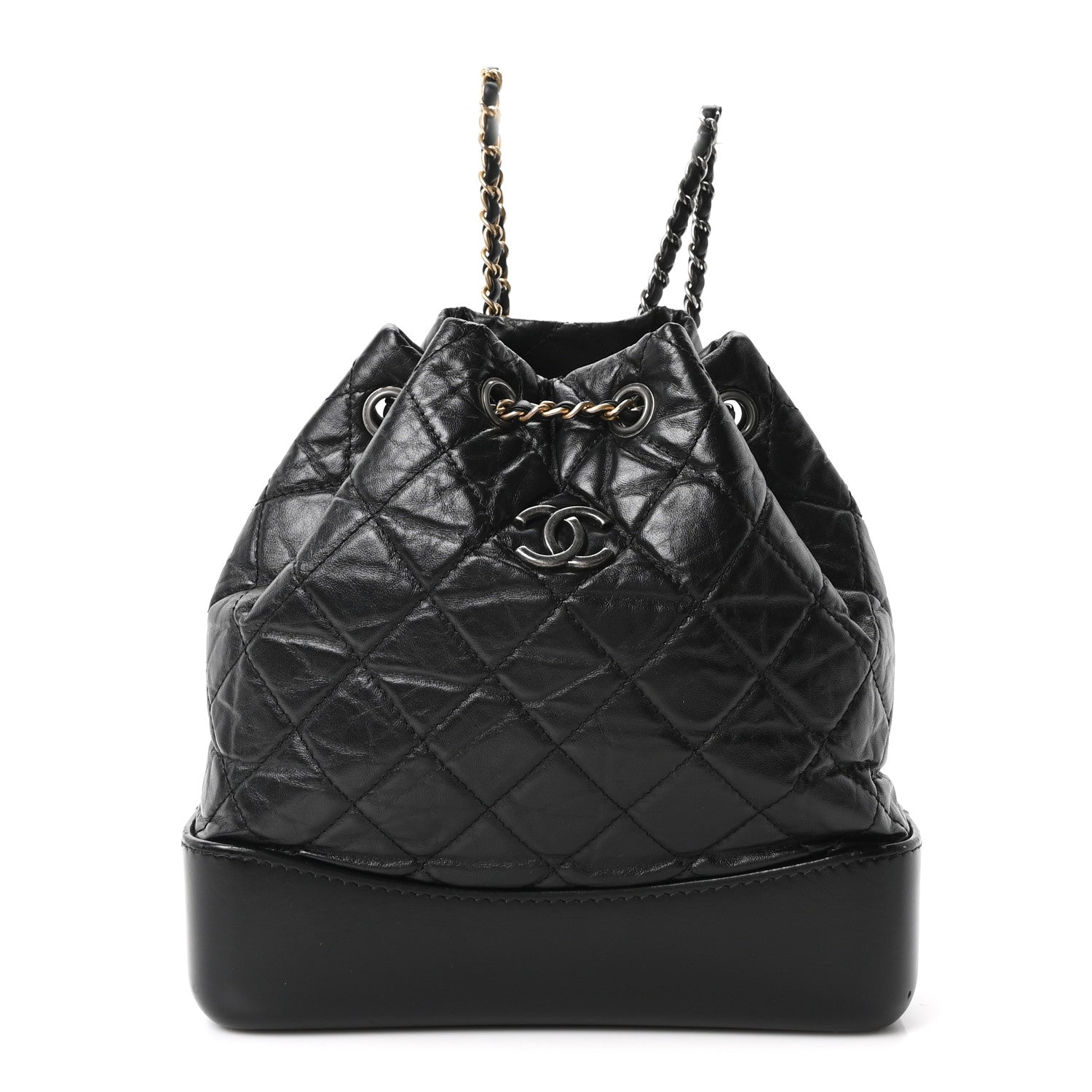 Chanel Aged Calfskin Quilted Small Gabrielle Backpack Black 1 of 10