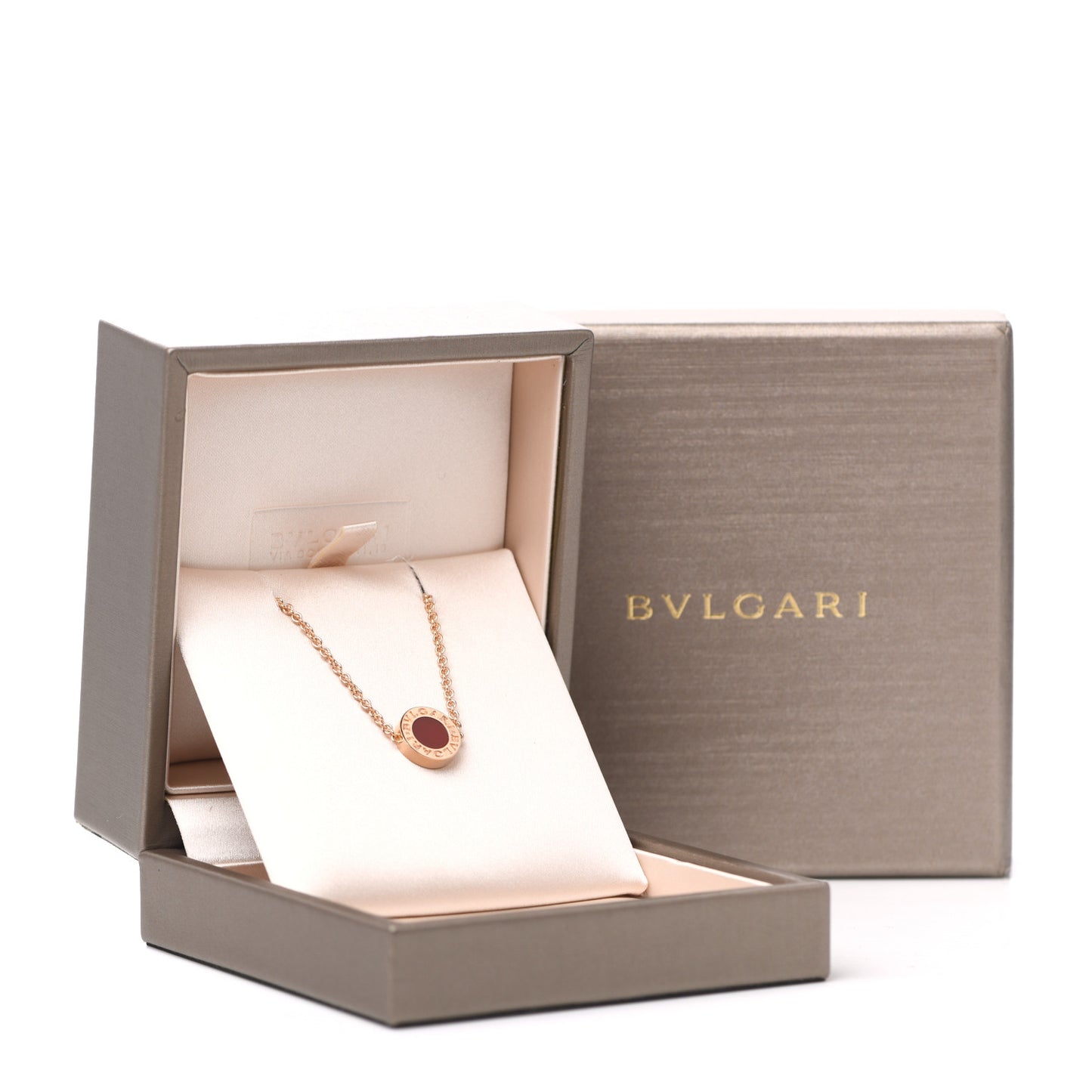 18K Rose Gold Mother of Pearl Carnelian BVLGARI BVLGARI Chain Bracelet