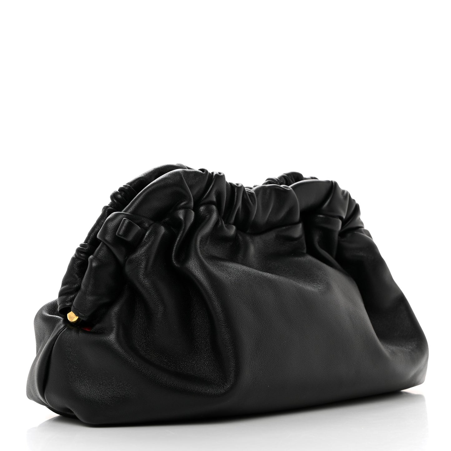 Lambskin Cloud Clutch Black Flamma