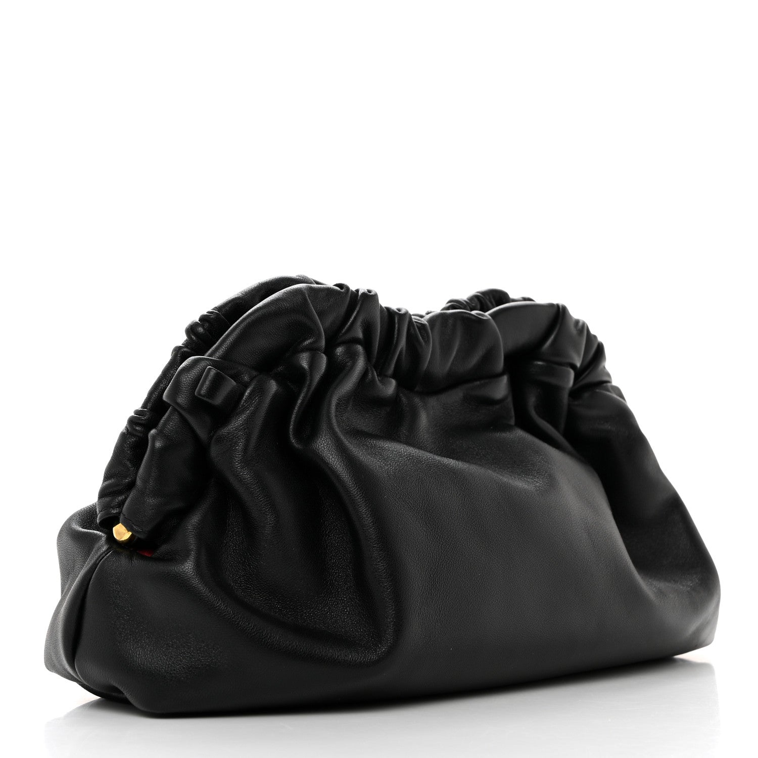 Mansur Gavriel Lambskin Cloud Clutch Black Flamma 3 of 7