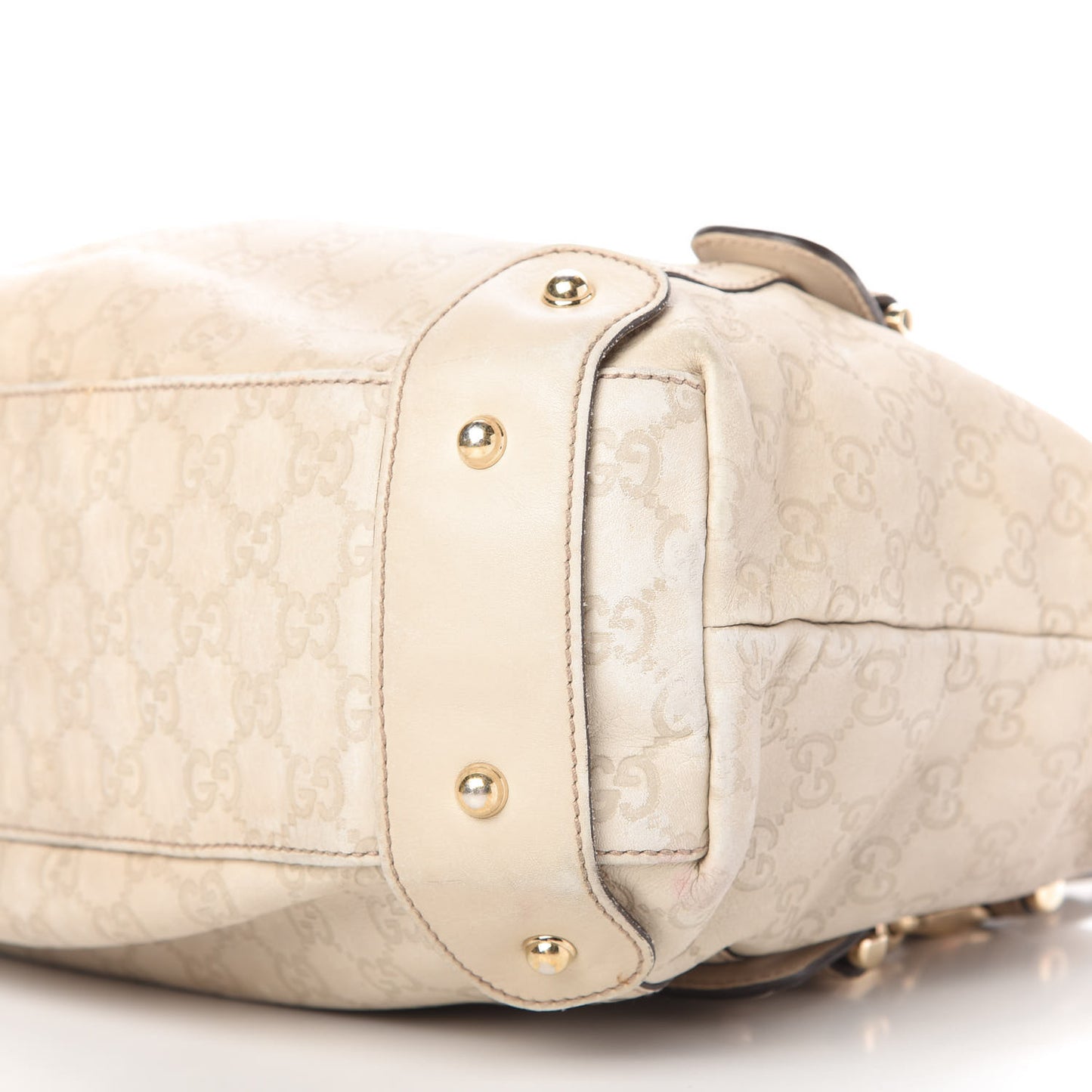 Guccissima Small Pelham Shoulder Bag Off White