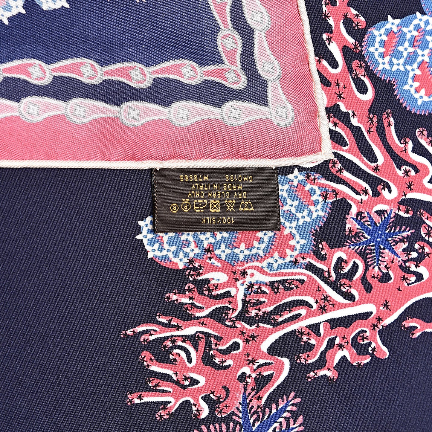 Silk Shawl Navy