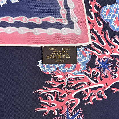 Louis Vuitton Silk Shawl Navy 4 of 5