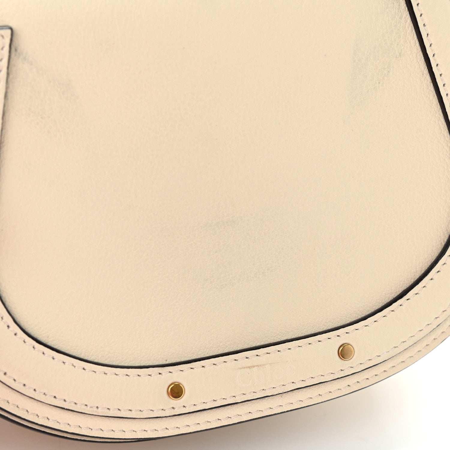 Chloe Calfskin Suede Small Nile Bracelet Bag Off White 14 of 14