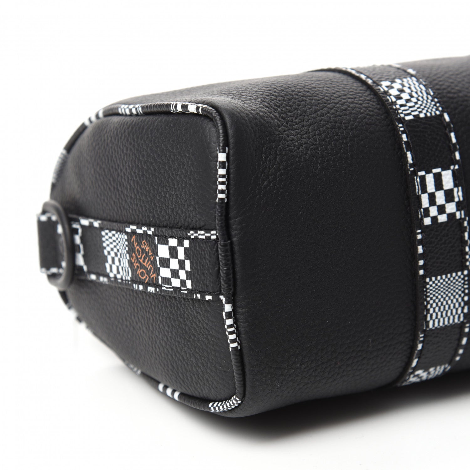 Louis Vuitton Calfskin Damier Distorted Keepall XS Black 6 of 10