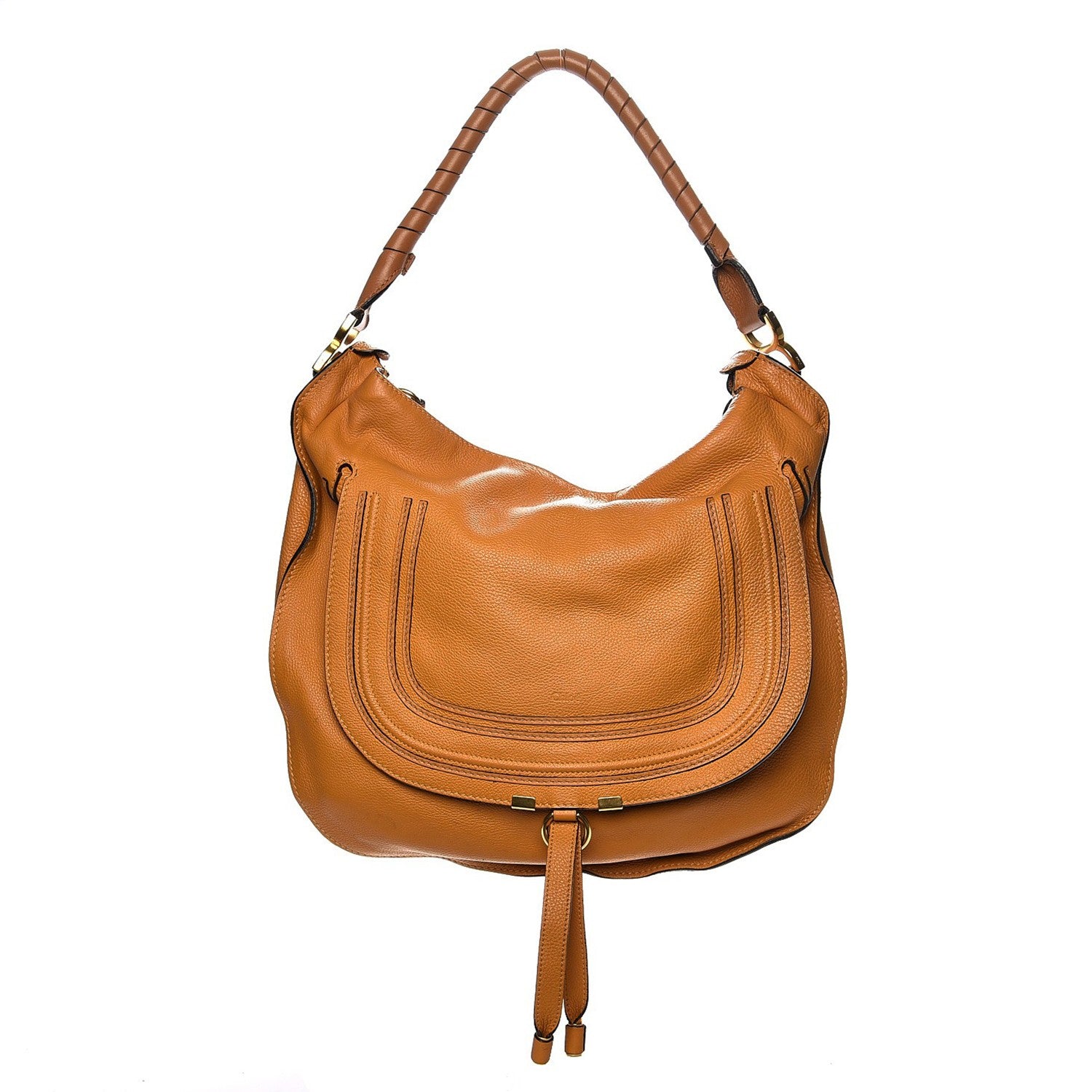 Chloe Calfskin Large Marcie Satchel Brown Sugar 1 of 11