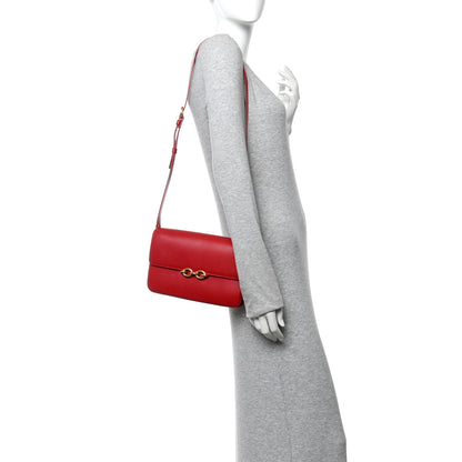 Saint Laurent Smooth Calfskin Le Maillon Satchel Rouge Eros 2 of 12