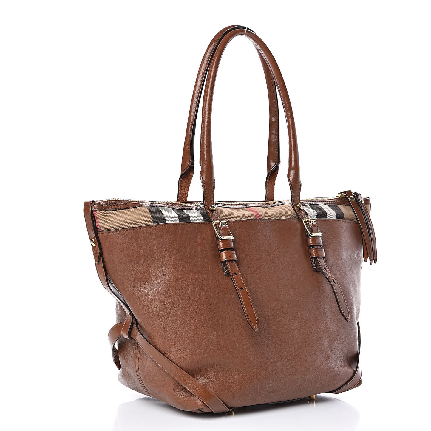 Calfskin House Check Small Salisbury Tote Brown