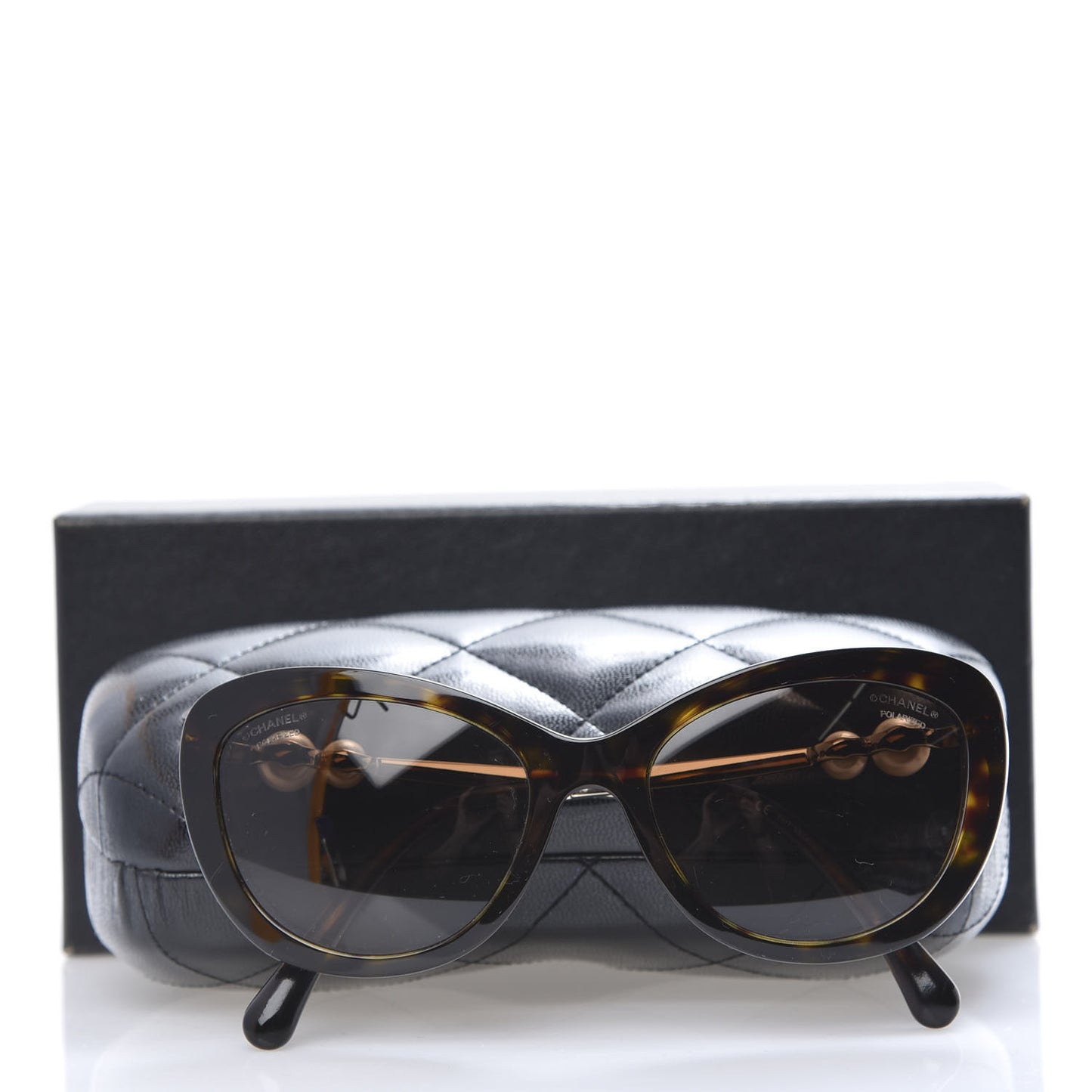 Acetate Pearl Polarized Cat Eye Sunglasses 5340-H Tortoise