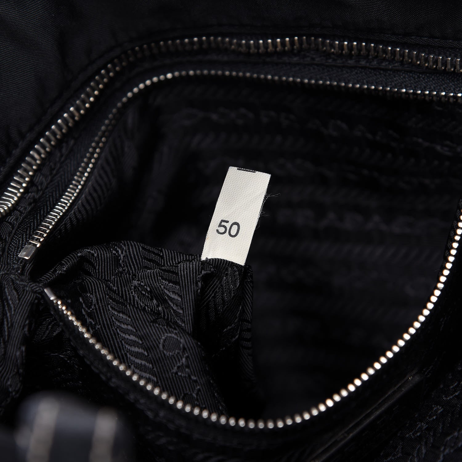 Prada Tessuto Nylon Soft Calf Tote Black 9 of 9