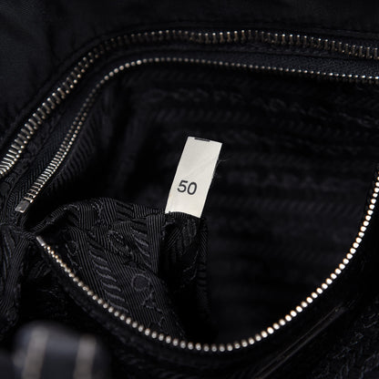 Prada Tessuto Nylon Soft Calf Tote Black 9 of 9