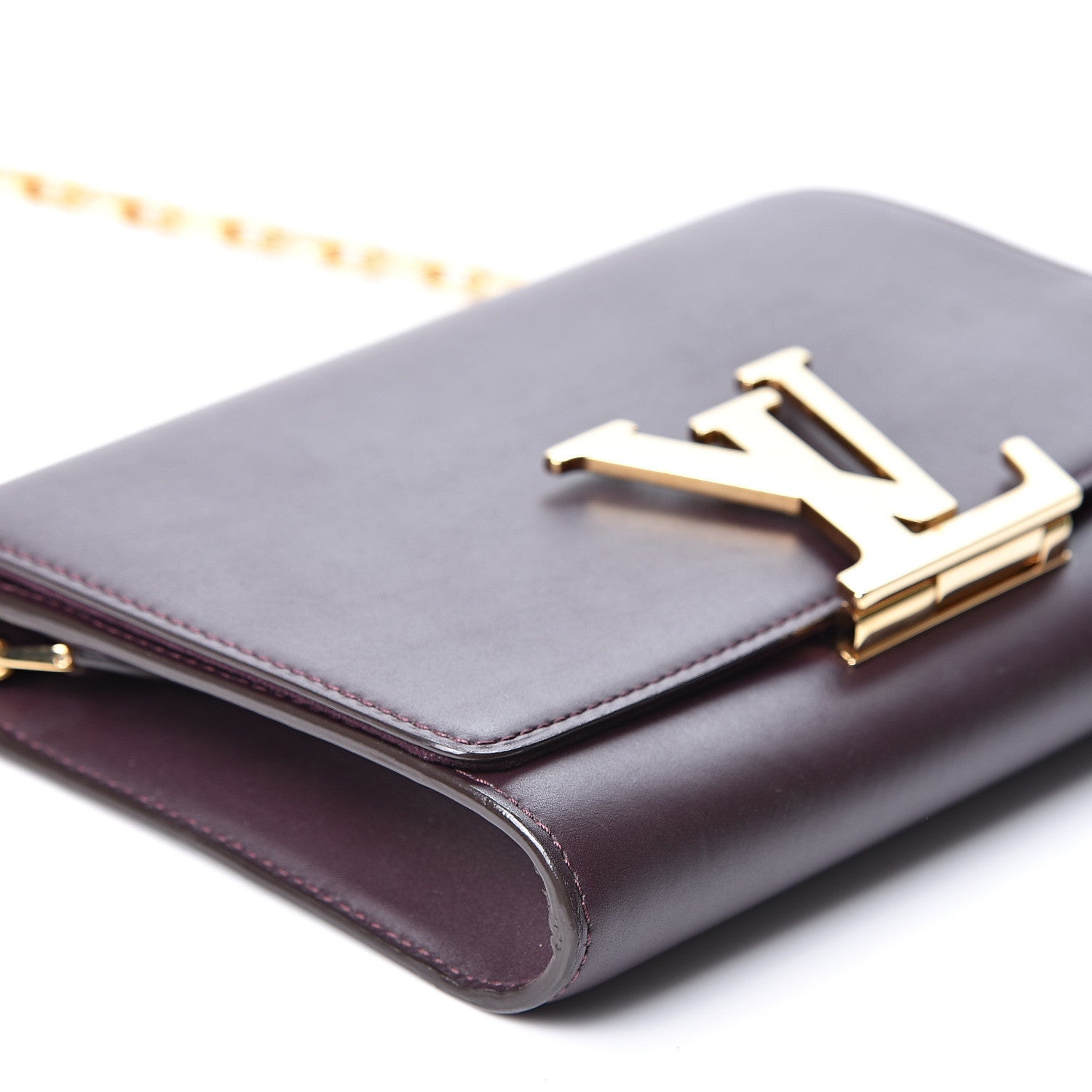 Louis Vuitton Calfskin Chain Louise GM Amarante 7 of 8