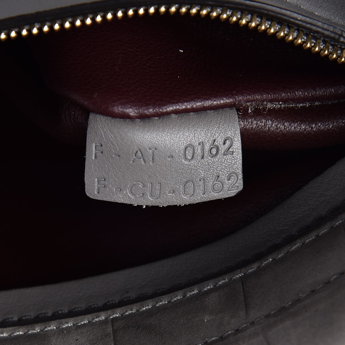 Crocodile Embossed Nubuck Medium Trapeze Grey