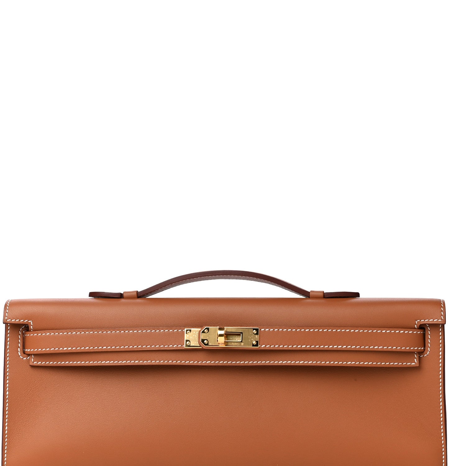 Hermes Swift Kelly Cut Clutch Pochette Gold 7 of 11